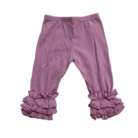 Royal Roe 4T Lavender Cropped Ruffle Pants - Picture 2 of 3